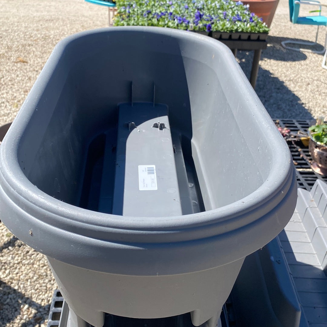 Planter, Deck Rail - Gray 24"