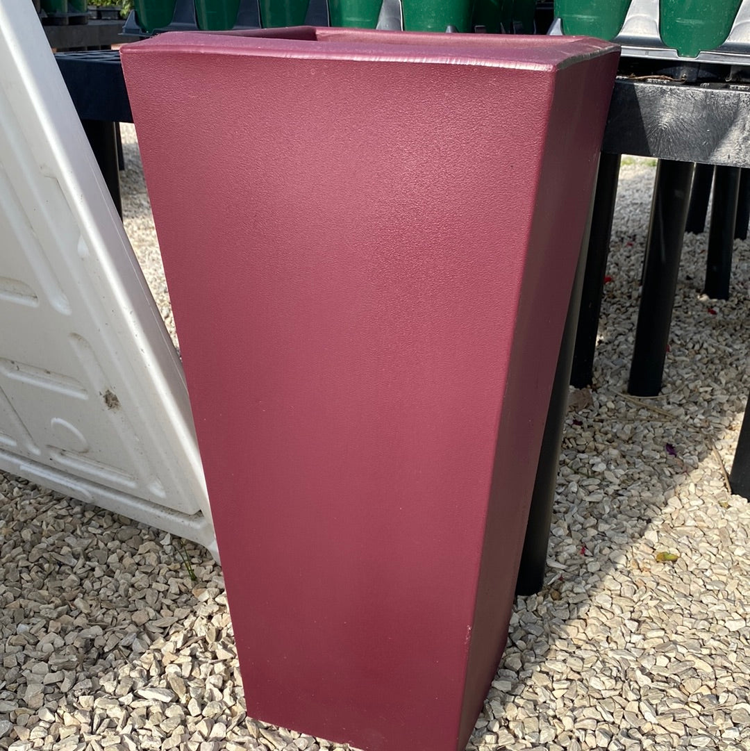 Planter, Oxblood Tall Square