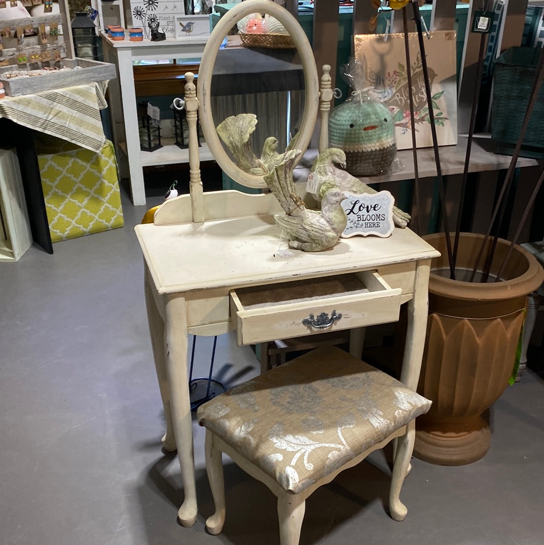 Vanity with mirror & seat