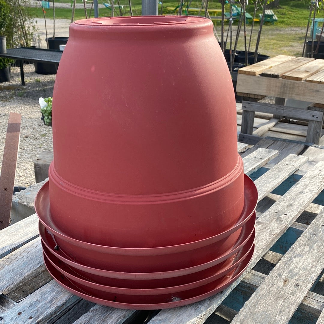 Ariana Planter-16" plastic blue,red,teal