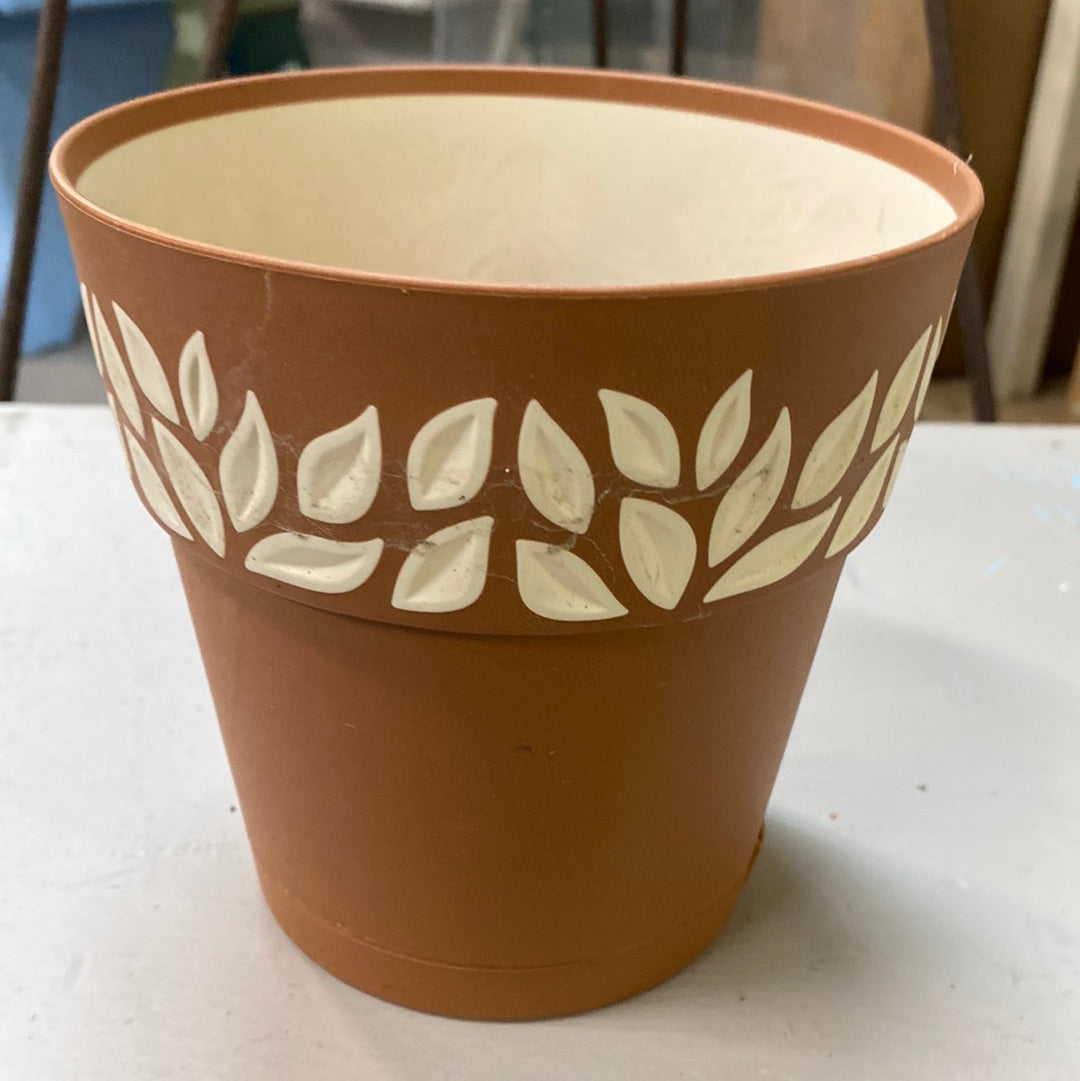 Leaf Planter - tan 5.9"
