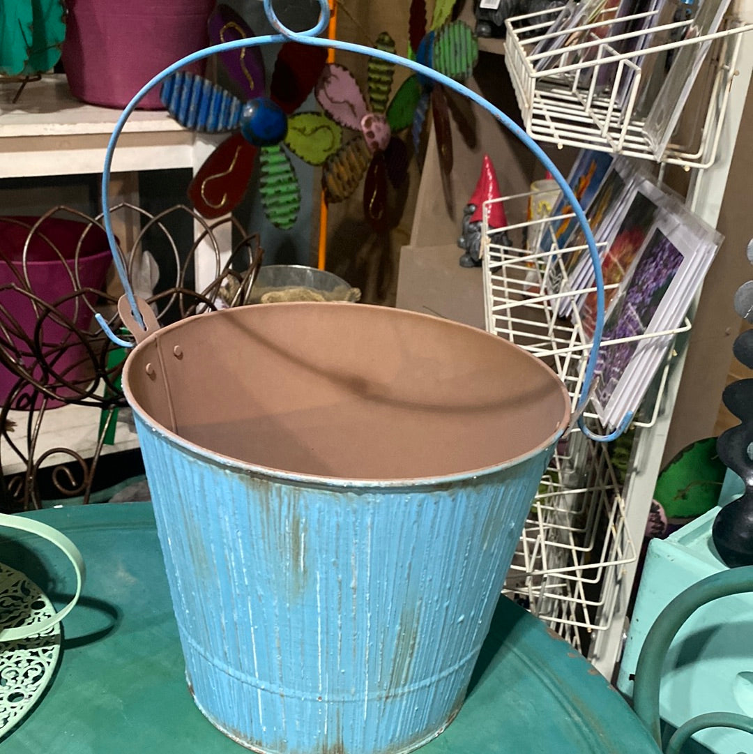 Planter, Vintage Pail 10"