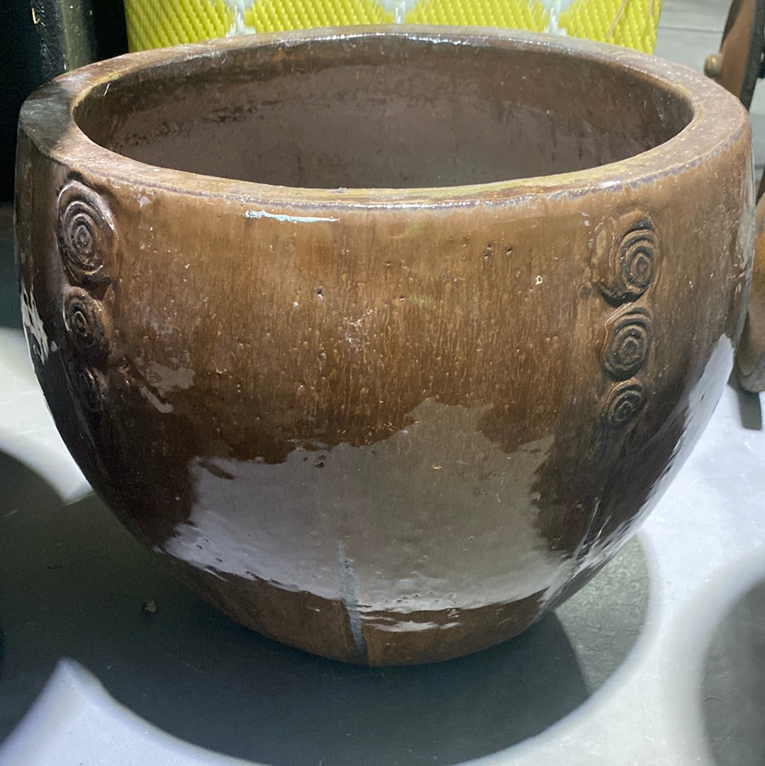 Pottery, Brown Rabat Rosenpot