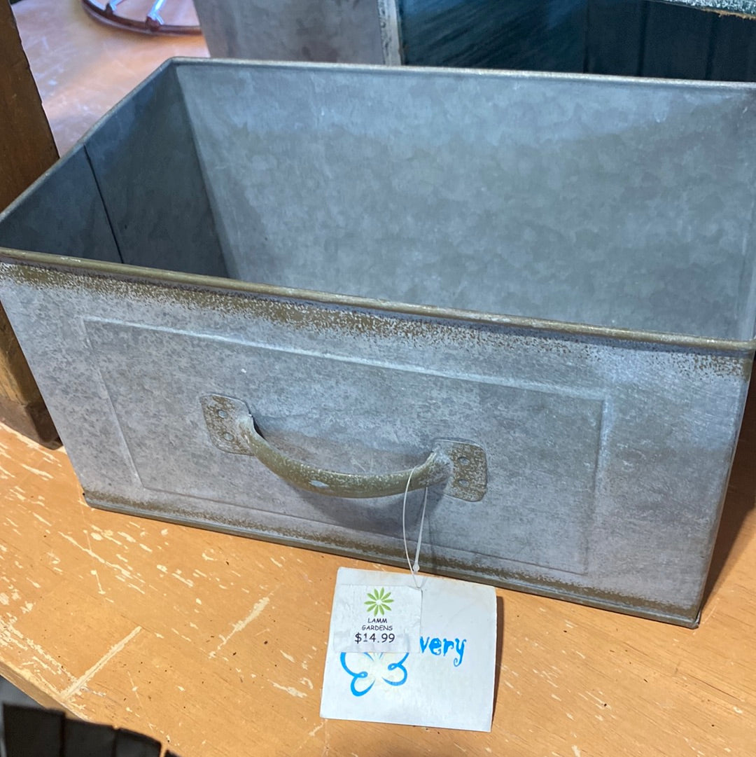 Metal Drawer Planter - Med-10"