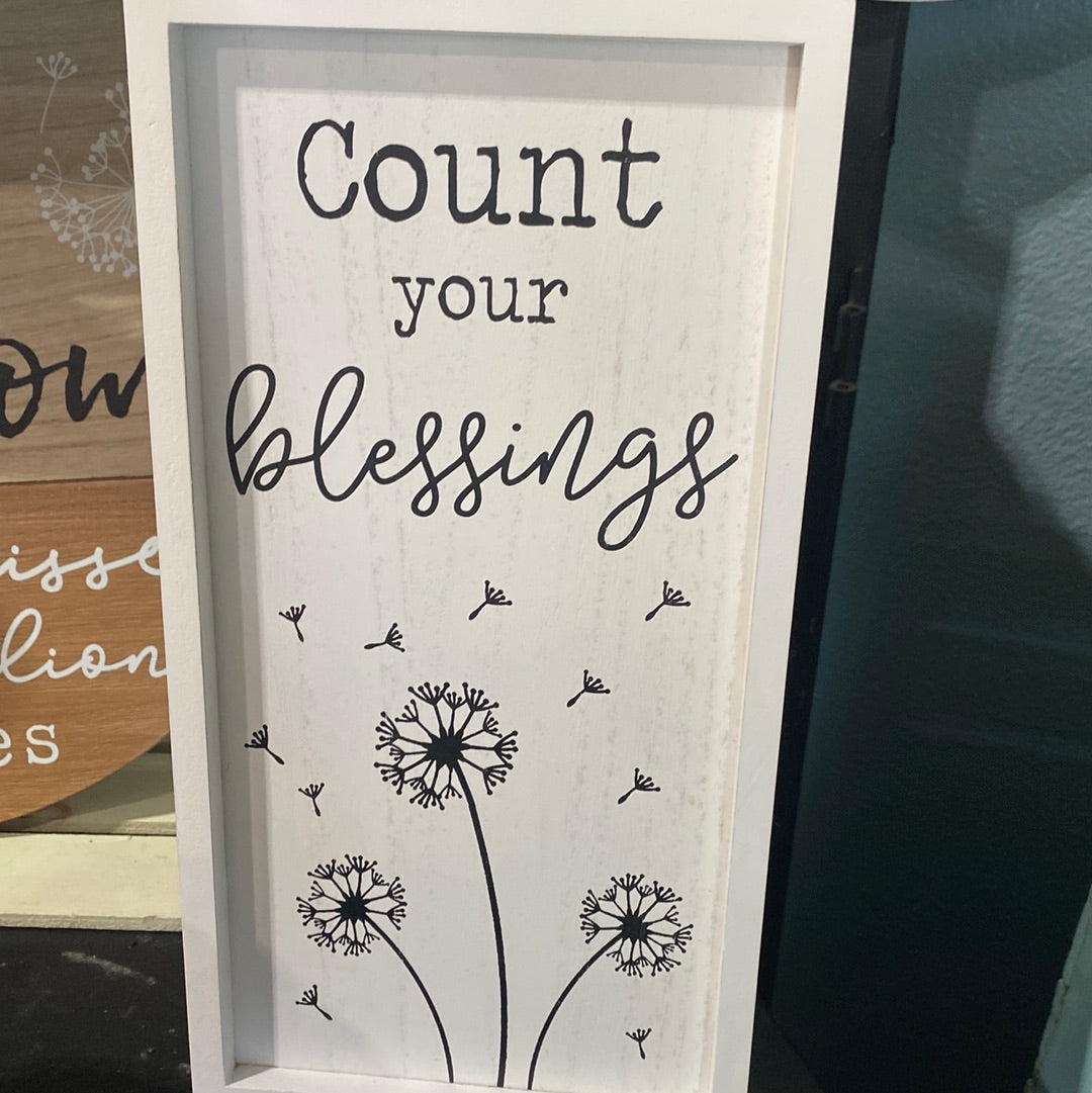 Dandelion Wood framed Sign-wood