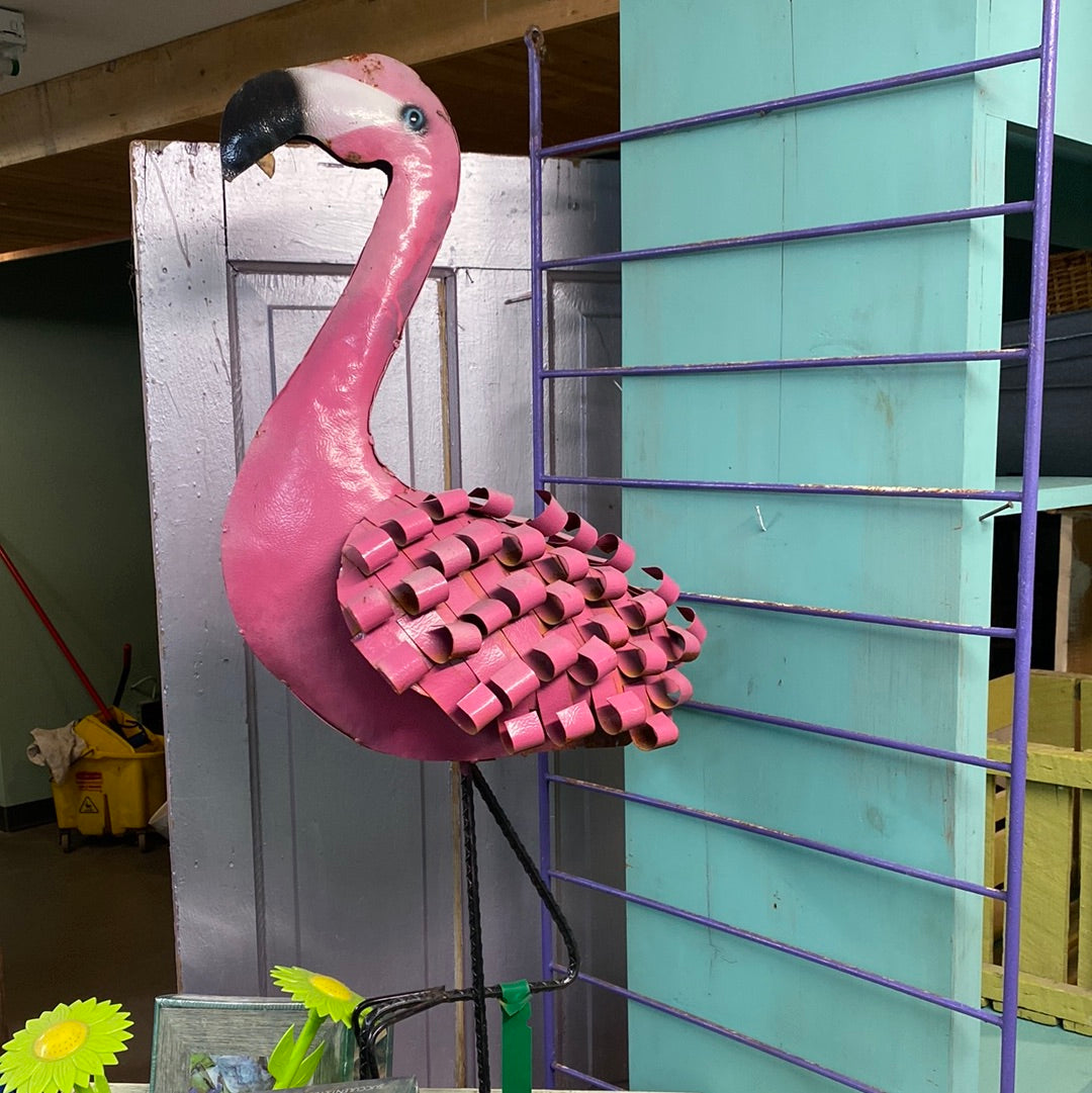 Ribbon Flamingo -42" tall