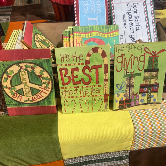 Postcard wooden - Christmas