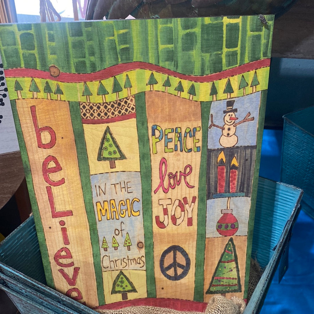 Christmas wood wall art