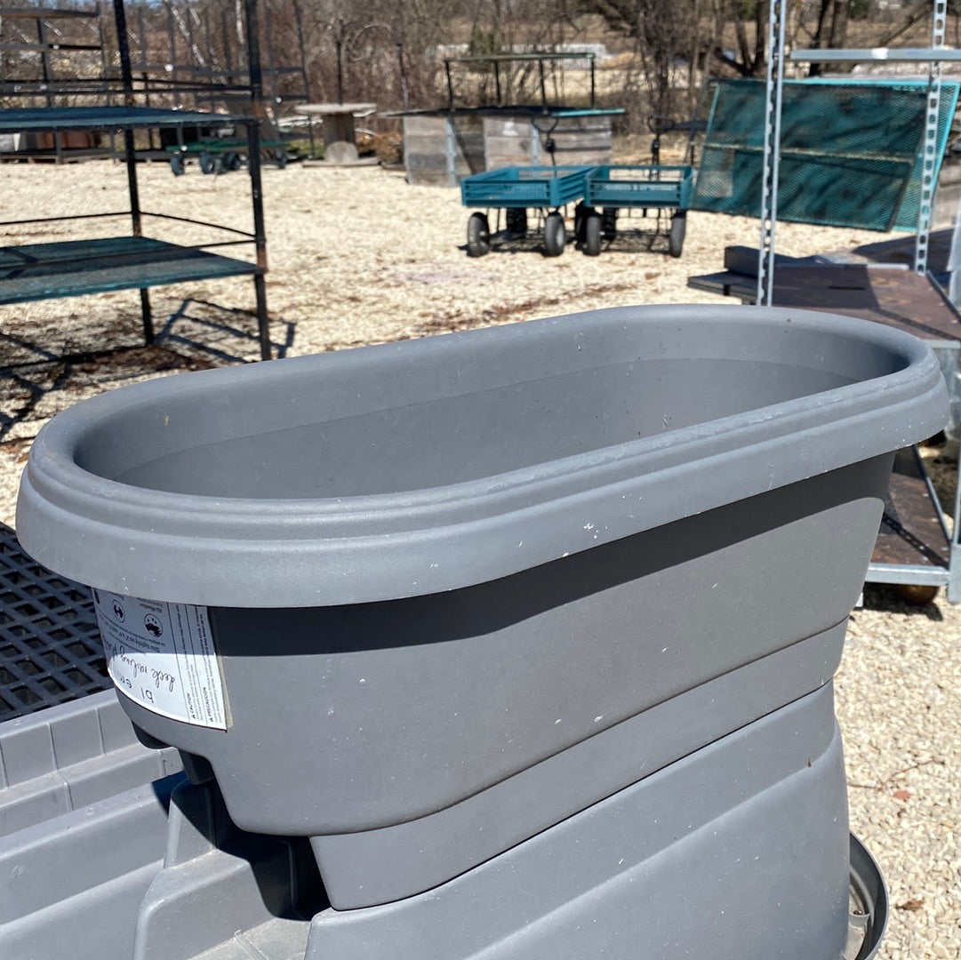 Planter, Deck Rail - Gray 24"