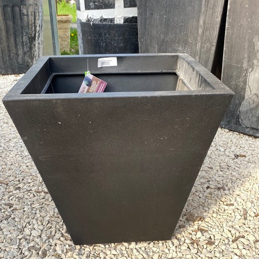 Planter, Cosmo Square Black 18"