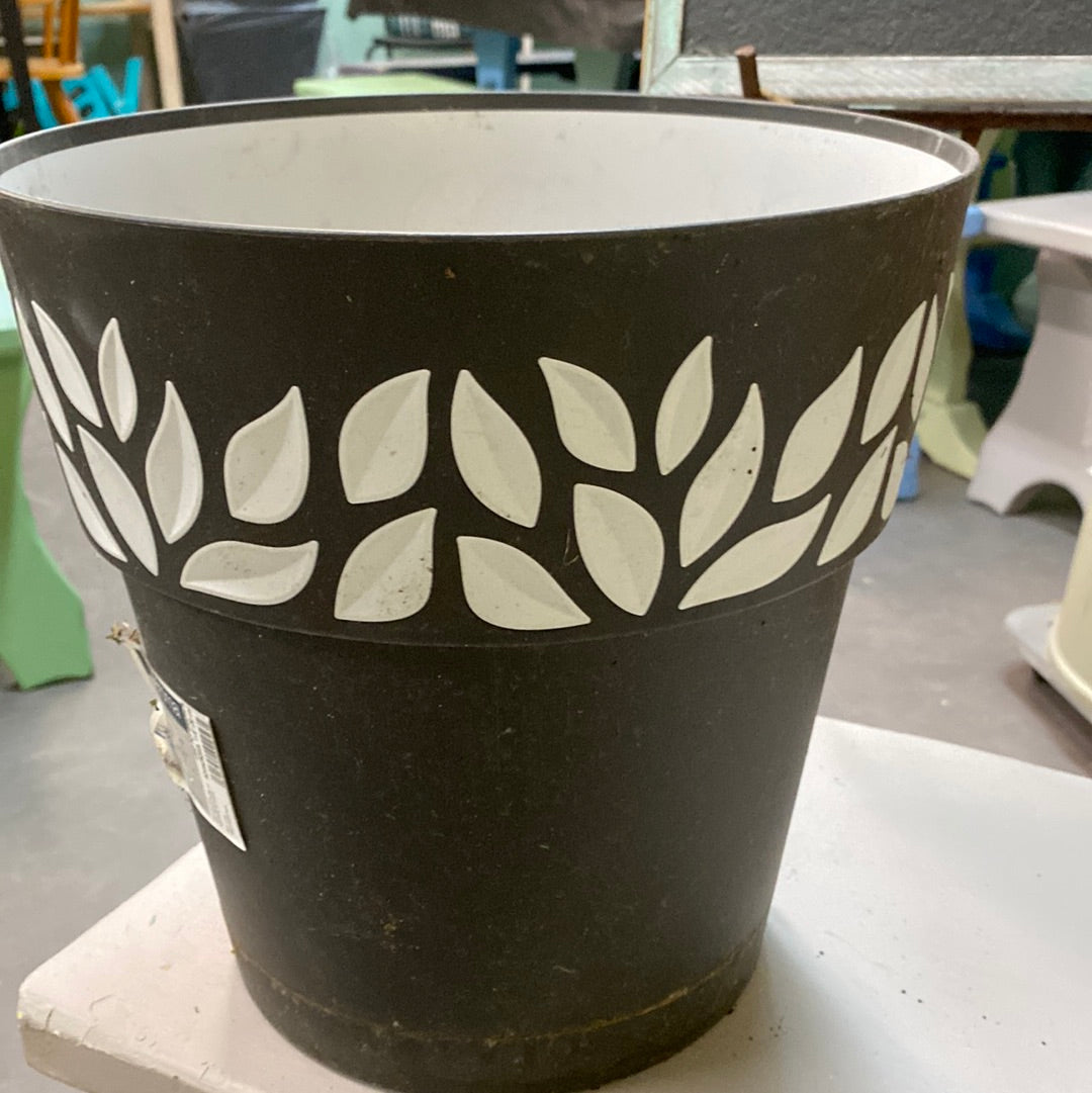 Leaf Planter - gray 11.8"