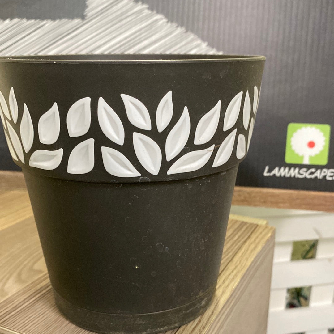 Leaf Planter - gray 5.9"