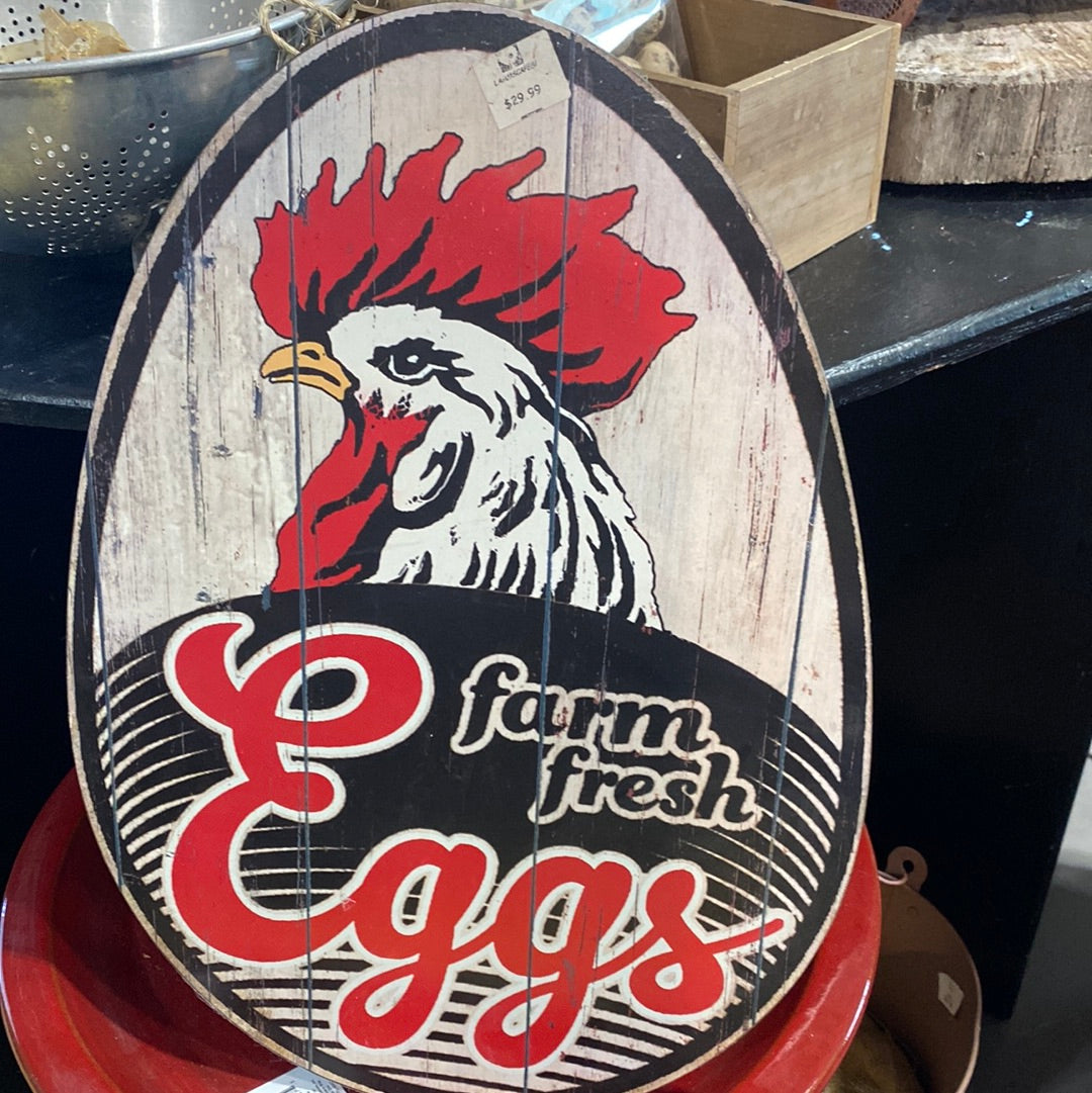 Sign, Farm Fresh Eggs wood