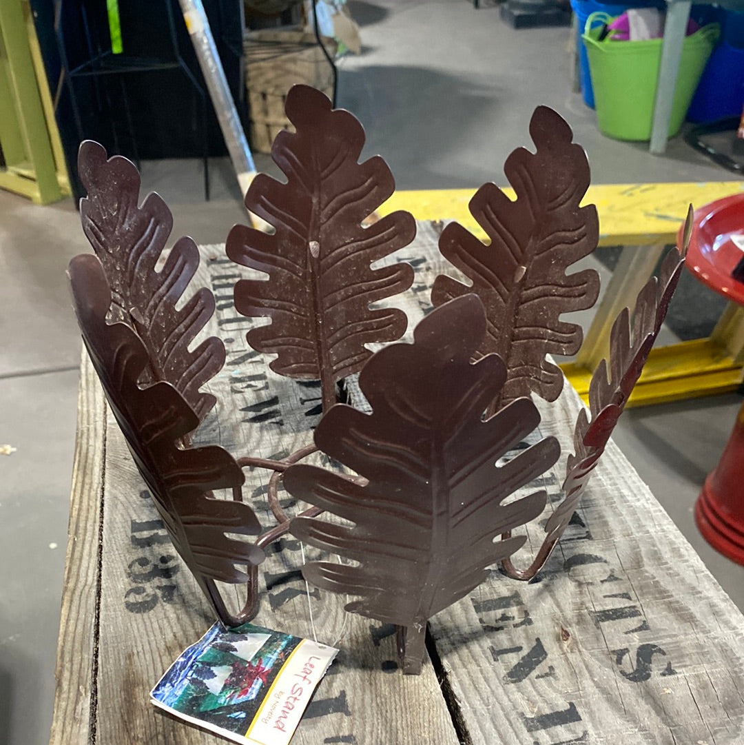 Brown Leaf Plant Stand - 10" brown
