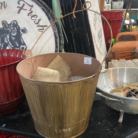 Planter, Vintage Pail 10"