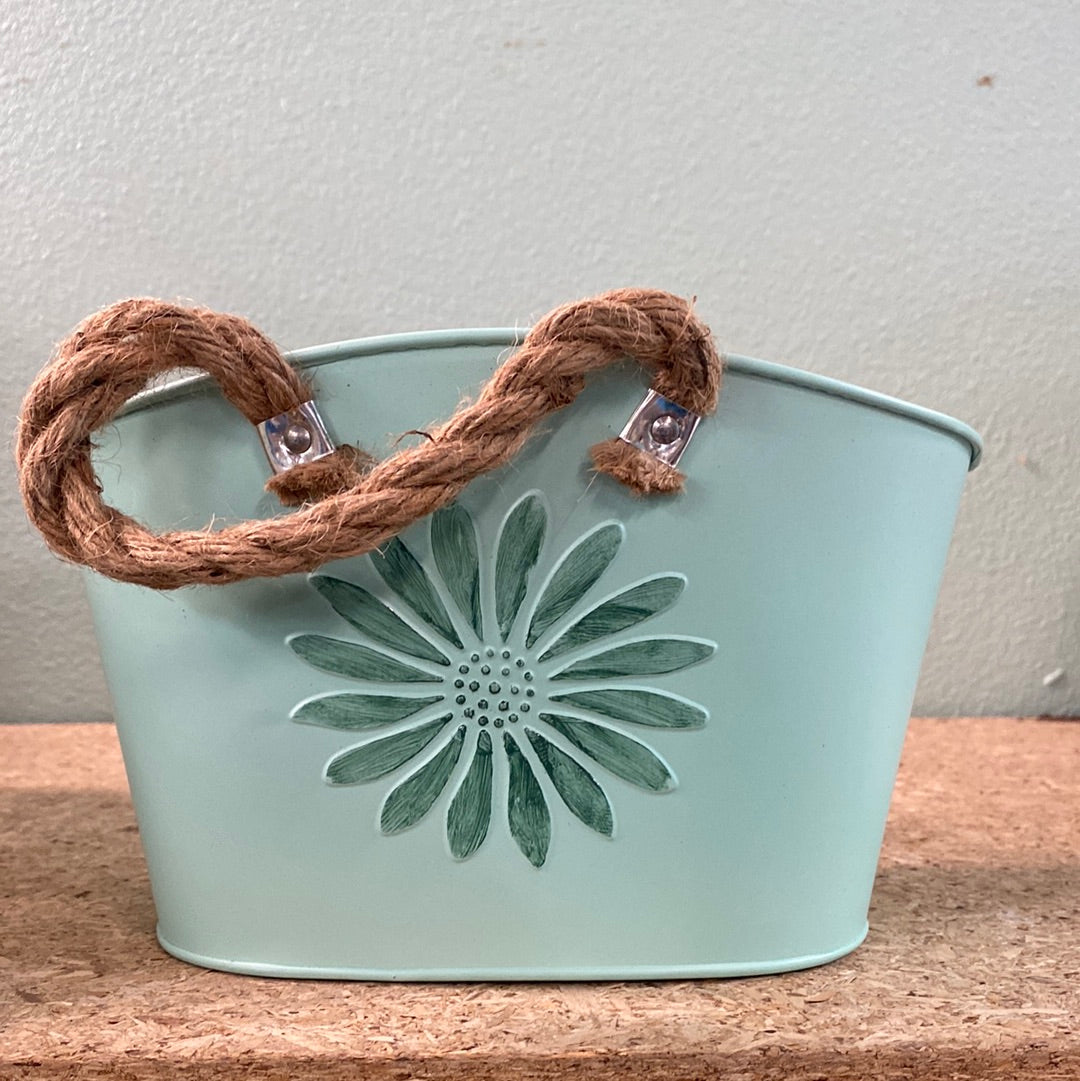 Purse Planter with Rope Handles