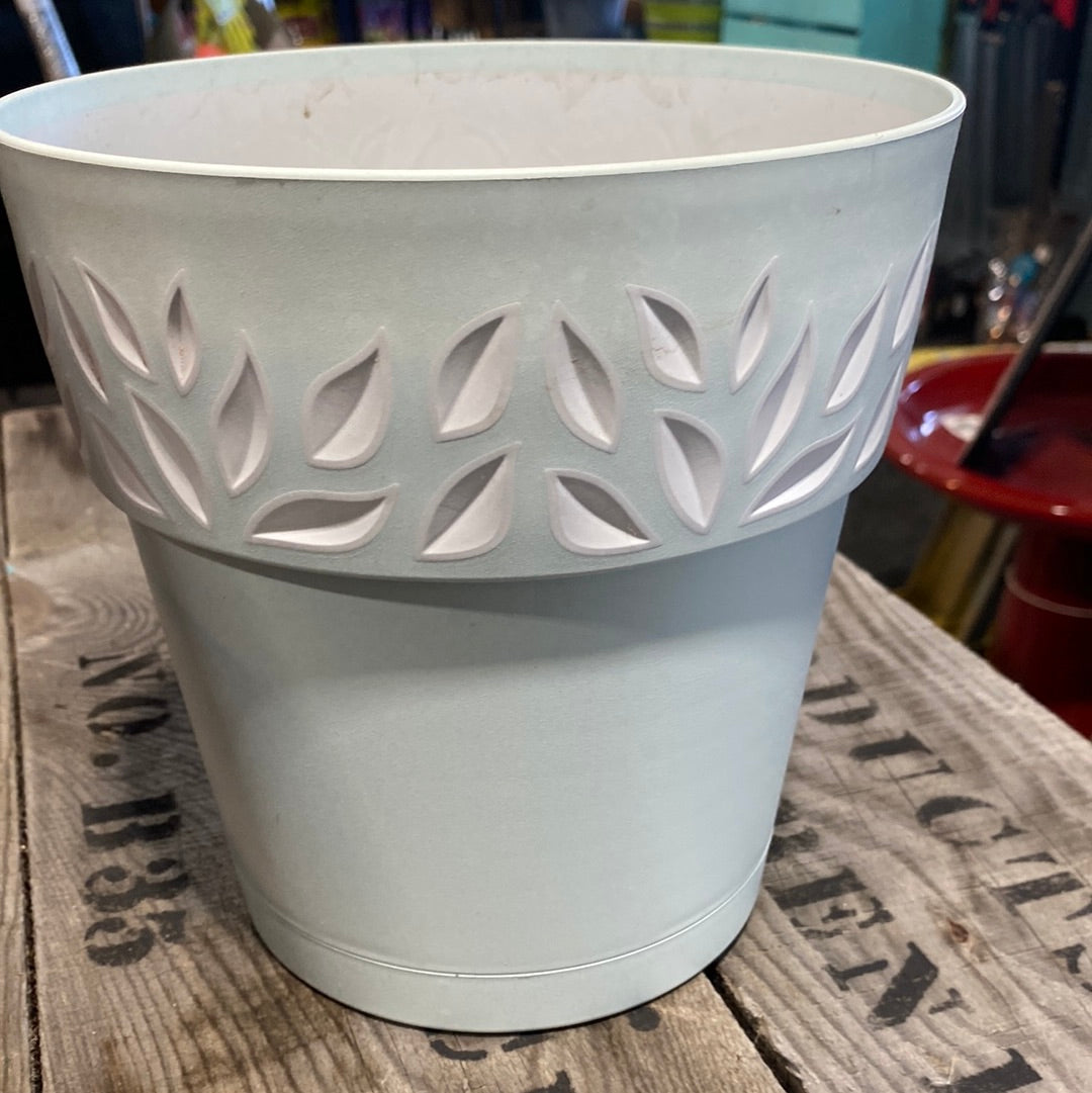 Leaf Planter - blue 7.5"