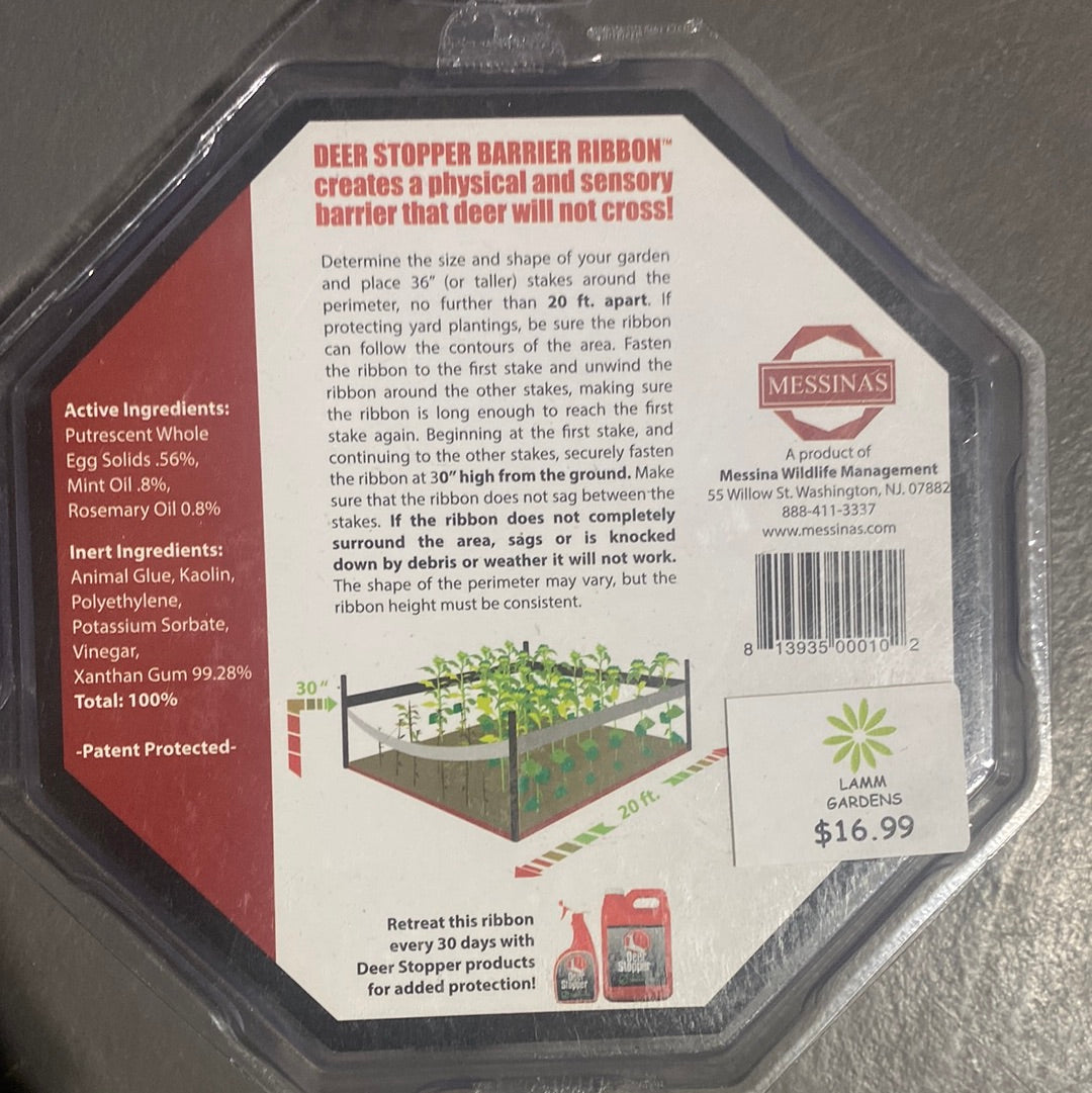 Deer Stopper  Barrier Ribbon-100'