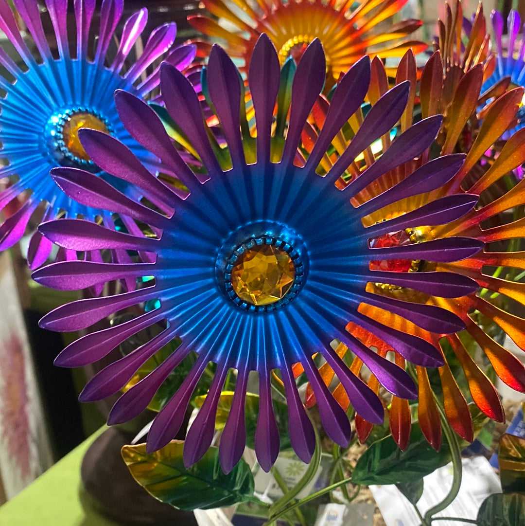 Metal Colorful Flower Pot Sticker