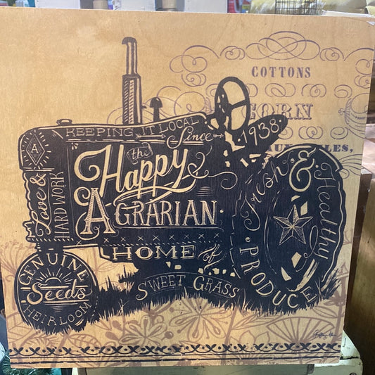 Wall Canvas - Farm tractor / Barn