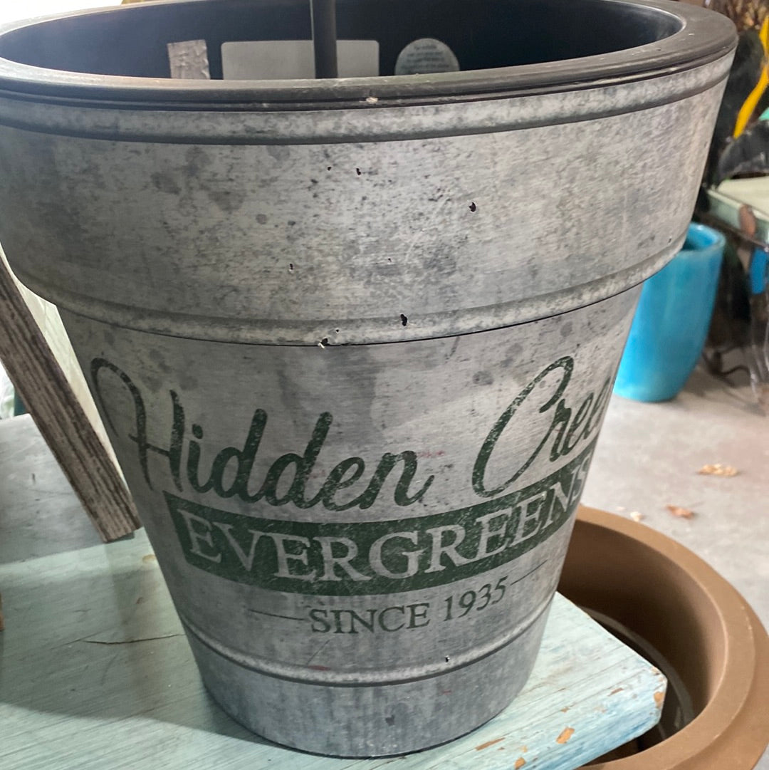 Hidden Creek Evergreens Planter 15"