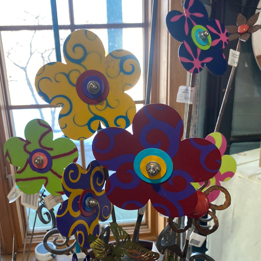 Button Flowers - metal