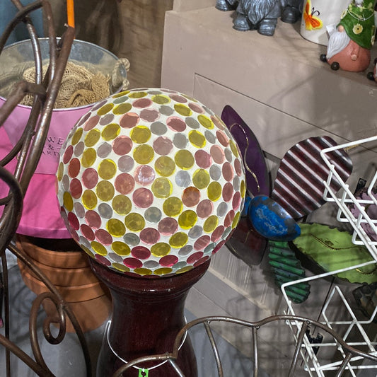 Globe Mosaic Pink/Pur/Yel Dots-10