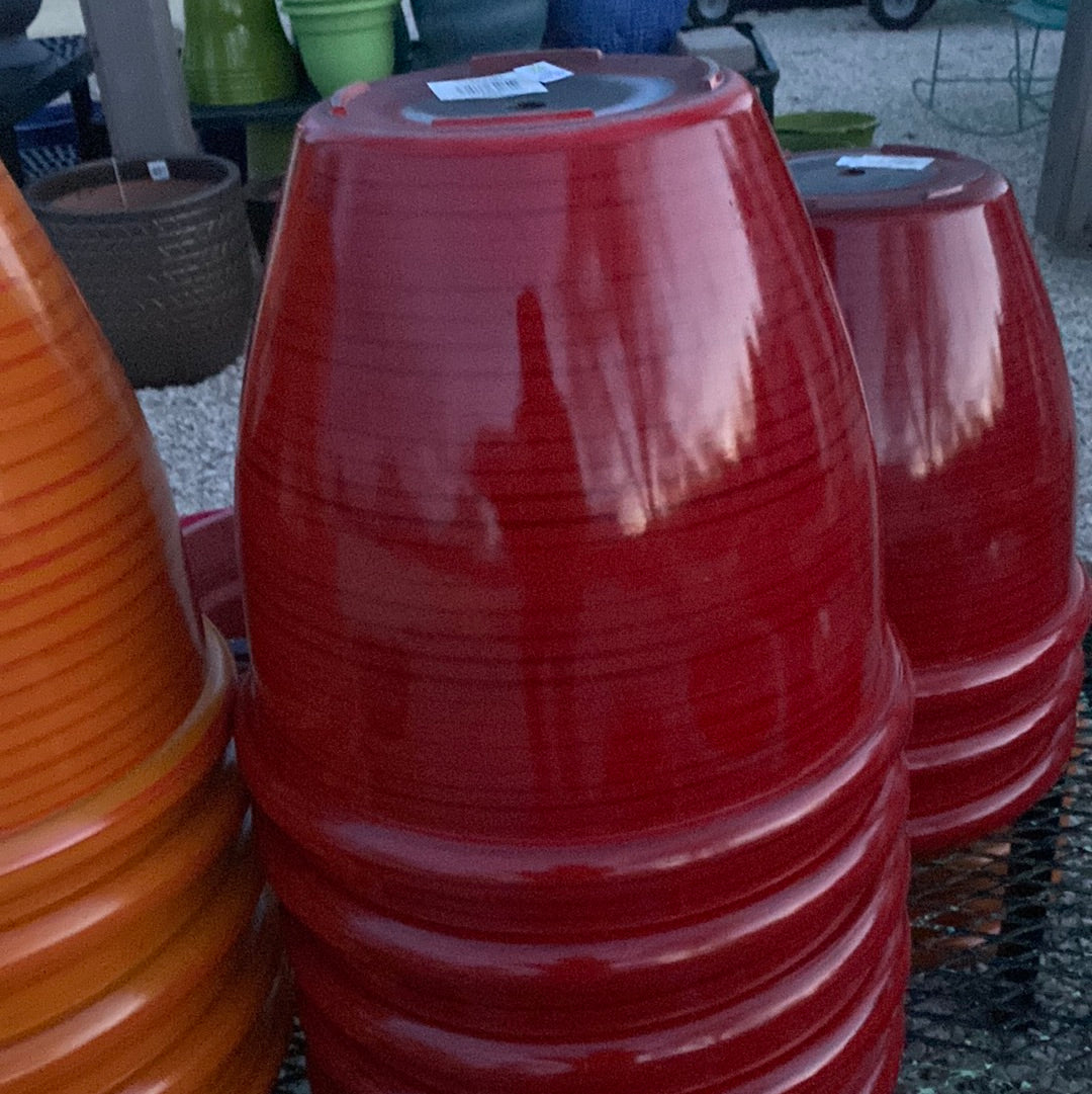 Ceramica 15" Planter Red