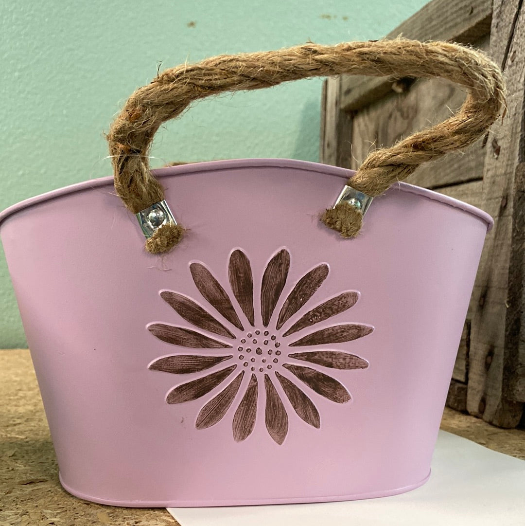 Purse Planter with Rope Handles