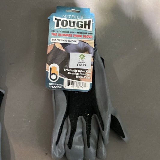 Nitrile TOUGH Gloves-black : X-large