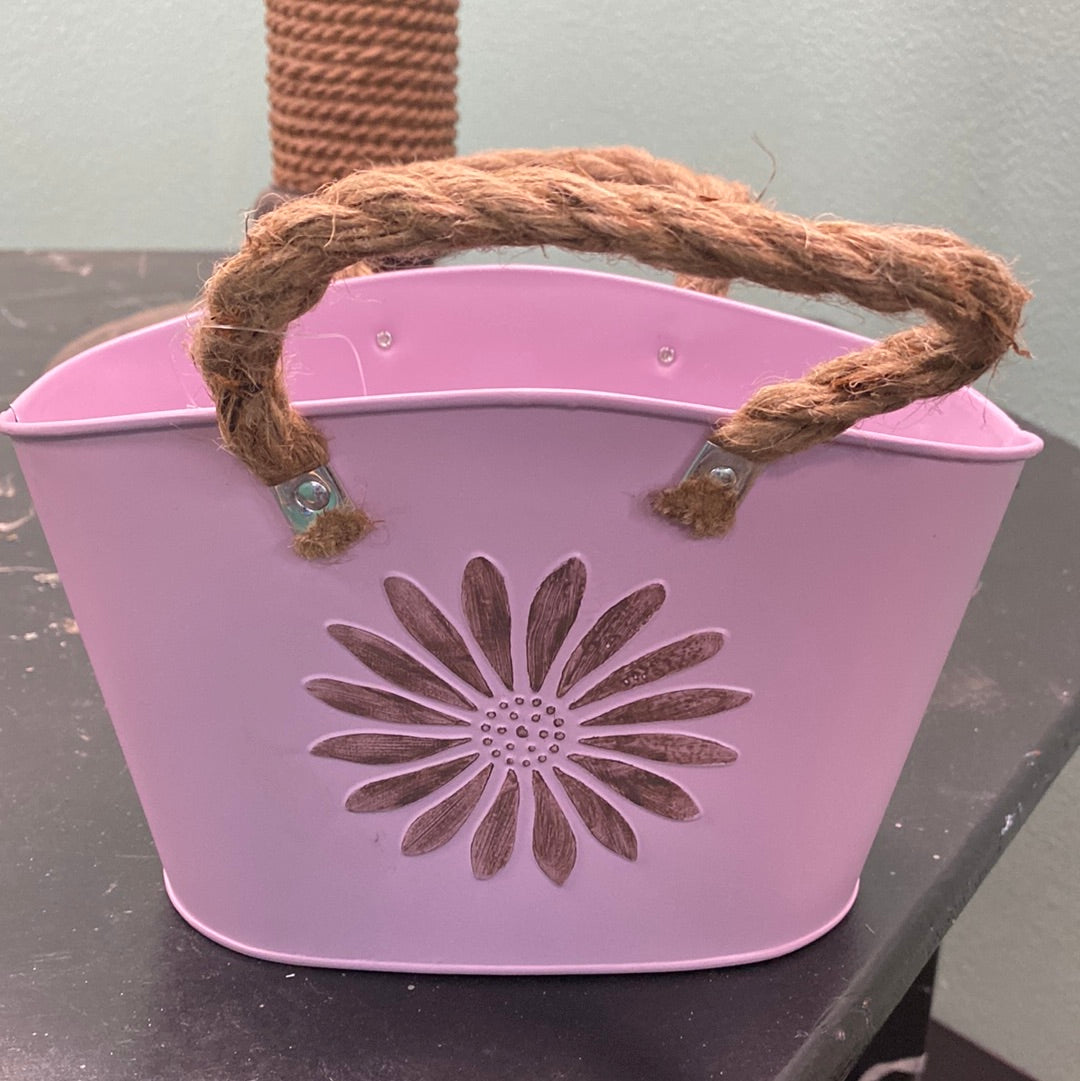 Purse Planter with Rope Handles