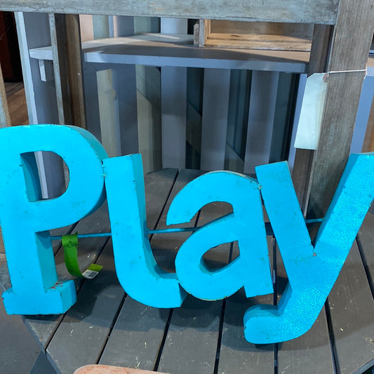 Metal PLAY Sign
