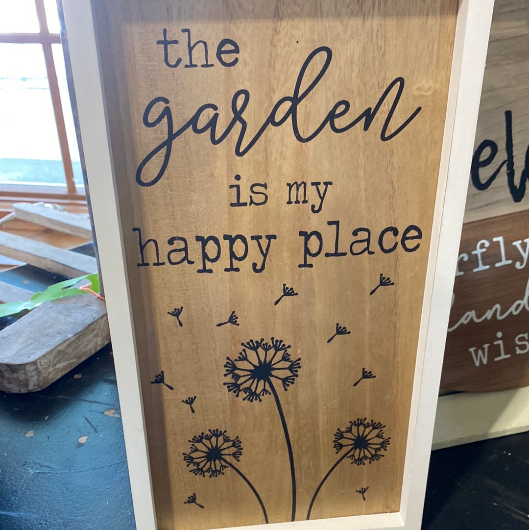 Dandelion Wood framed Sign-wood