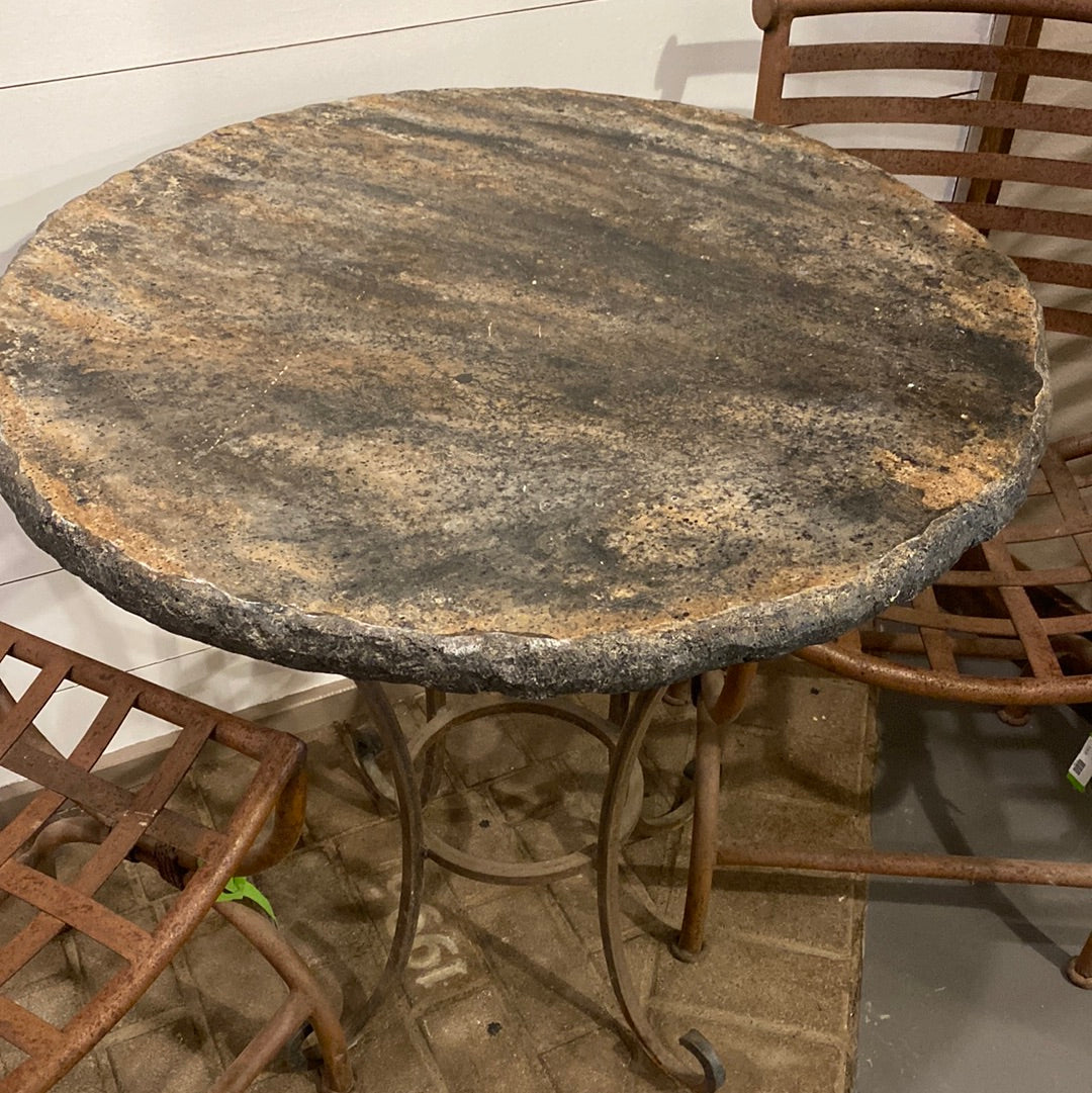 Table, Stone & Iron Bistro Table