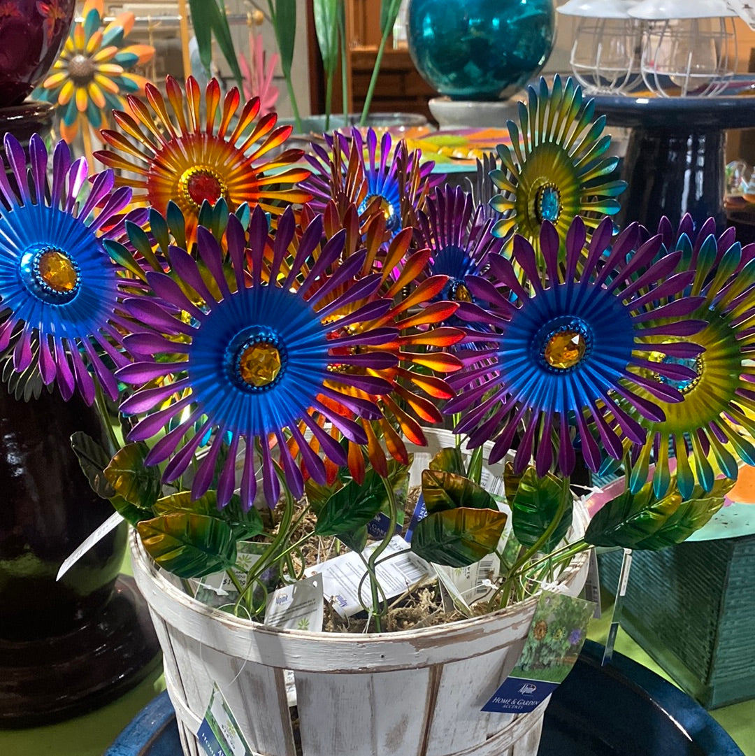 Metal Colorful Flower Pot Sticker
