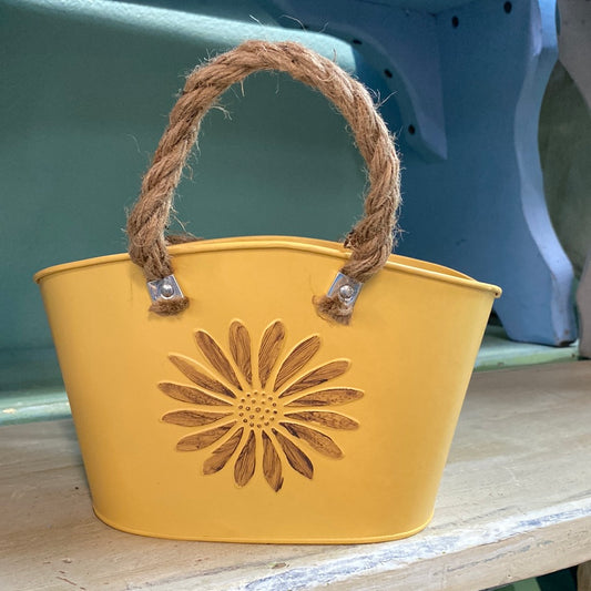 Purse Planter with Rope Handles