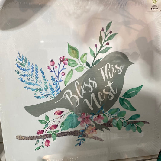 Bless this Nest Canvas Art
